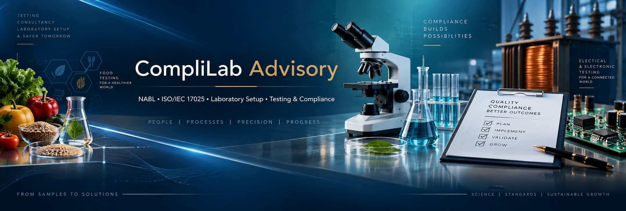 CompliLab Advisory — NABL, ISO/IEC 17025, laboratory setup, food, electrical and electronic testing compliance